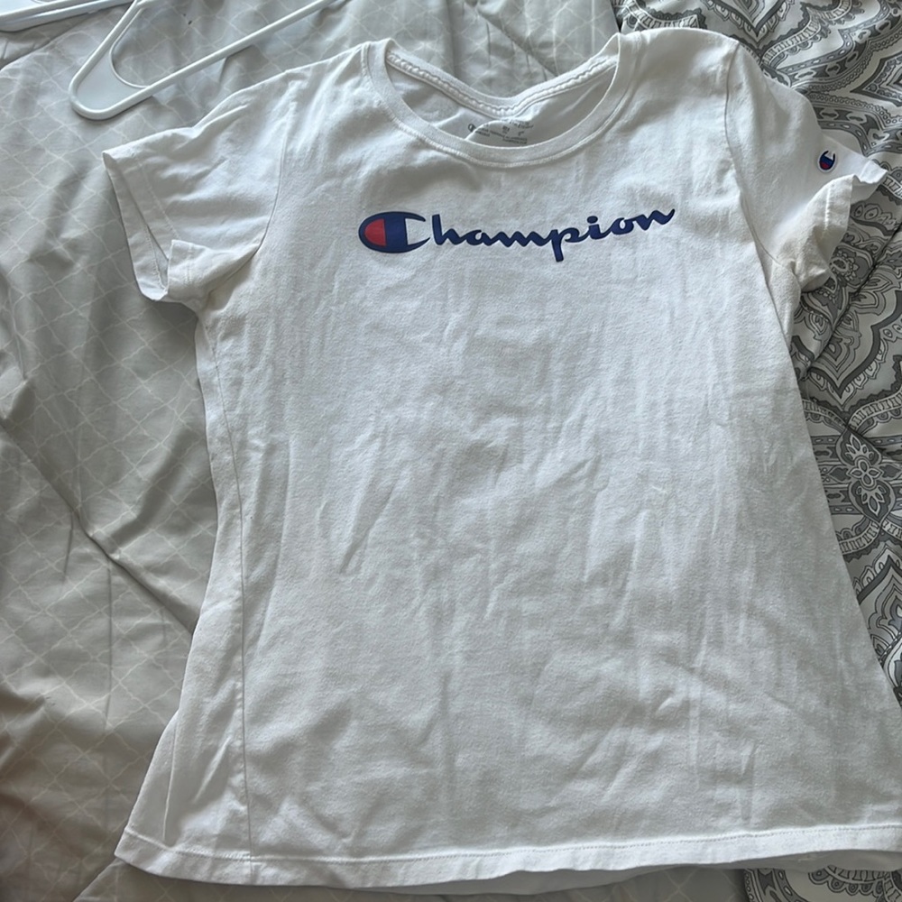 white champions WOMENS STYLE t shirt
